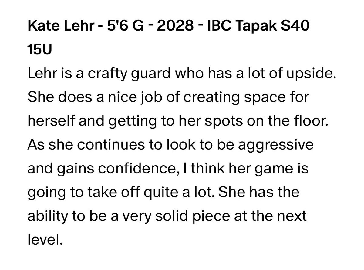 Kate Lehr (@katharinelehr33) on Twitter photo Thanks <a href="/AsherScouting/">Asher Scouting</a> for the write up—just learning as I go and working to get better every day! <a href="/IBCWBB15US40/">Indiana Basketball Club 15U S40</a> <a href="/IBCWBB/">Indiana Basketball Club</a> Thanks <a href="/AsherScouting/">Asher Scouting</a> for the write up—just learning as I go and working to get better every day! <a href="/IBCWBB15US40/">Indiana Basketball Club 15U S40</a> <a href="/IBCWBB/">Indiana Basketball Club</a>