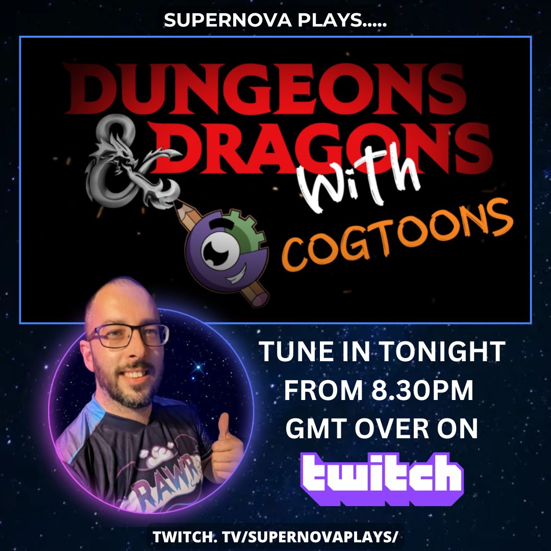supernovaplays1's tweet photo. Tonight I join others in our long running D&D campaign where I embody the character of Cpt Killian human pirate bard. We approach a new country and new adventures! See you there! https://t.co/1Q5v7QMANz #varietystreamer #funnygaming #twitchstreamer #dungeonsanddragons #geekstream https://t.co/N6yOpGnTRg