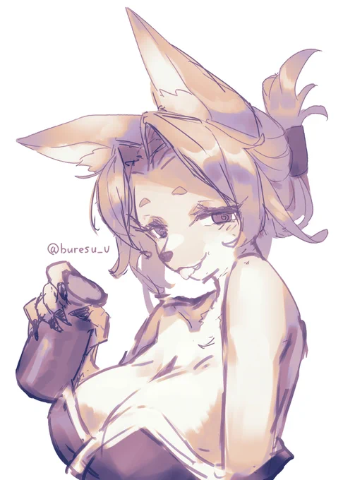 狐のお姉さんラクガキ名前は稲荷から取って稲(イネ)さんです#OC 