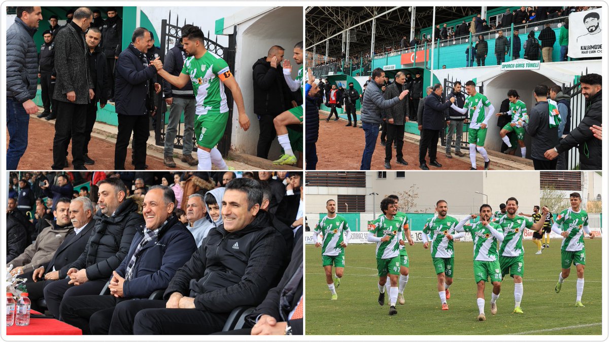 ahusta07's tweet photo. 🏆Şampiyonluğa yürümüyoruz, artık koşuyoruz. 
Yeşil Vartospor’u 4 golle geçtik!
⏳ Farkı 2 puan daha açarak son  3 haftaya 
⚪️🟢 4 puan farkla lider giriyoruz. 

Bu şehir artık kenetlendi...
Bu yoldan dönüş yok!
⚽️ Takımımıza ve 12 Bingölün 12. gücü 90 dk. susmayan büyük Bingöl Taraftarına teşekkür ediyorum. 🏆🧿🙏👏⚽️  
#12Bingölspor #YeşilBeyaz #ŞampiyonlukYolu
#TekHedefeTekYürek