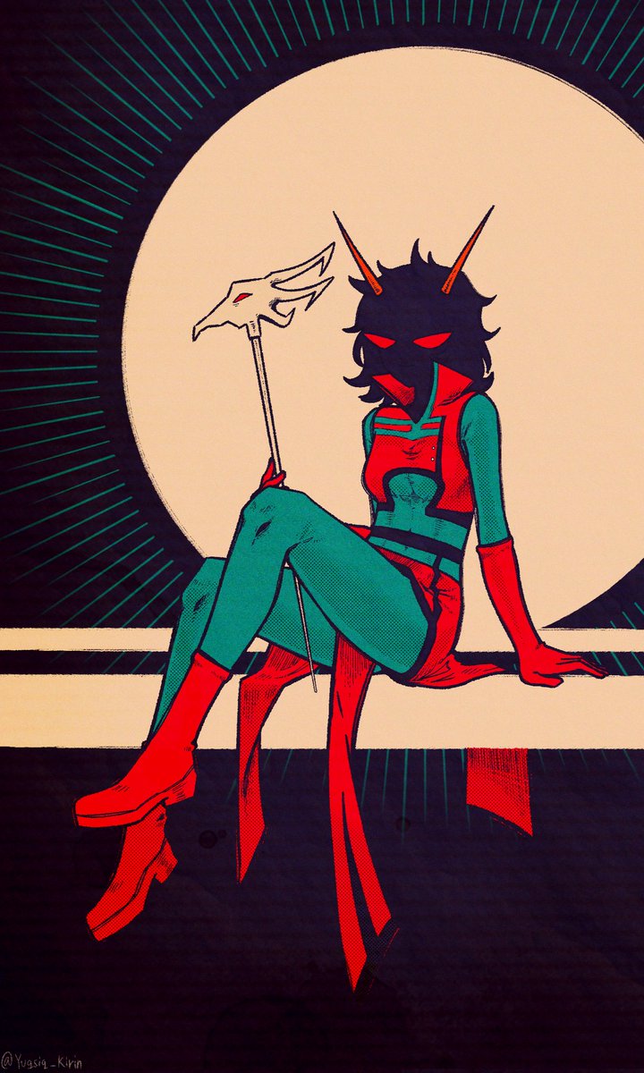 yugsig_Kirin's tweet photo. happy 4/13 🥳🥳
 제 최애 조상님 그려봤습니다 (I drew my favorite ancestor!)

#homestuck #NeophyteRedglare https://t.co/oNuOOycA7Q