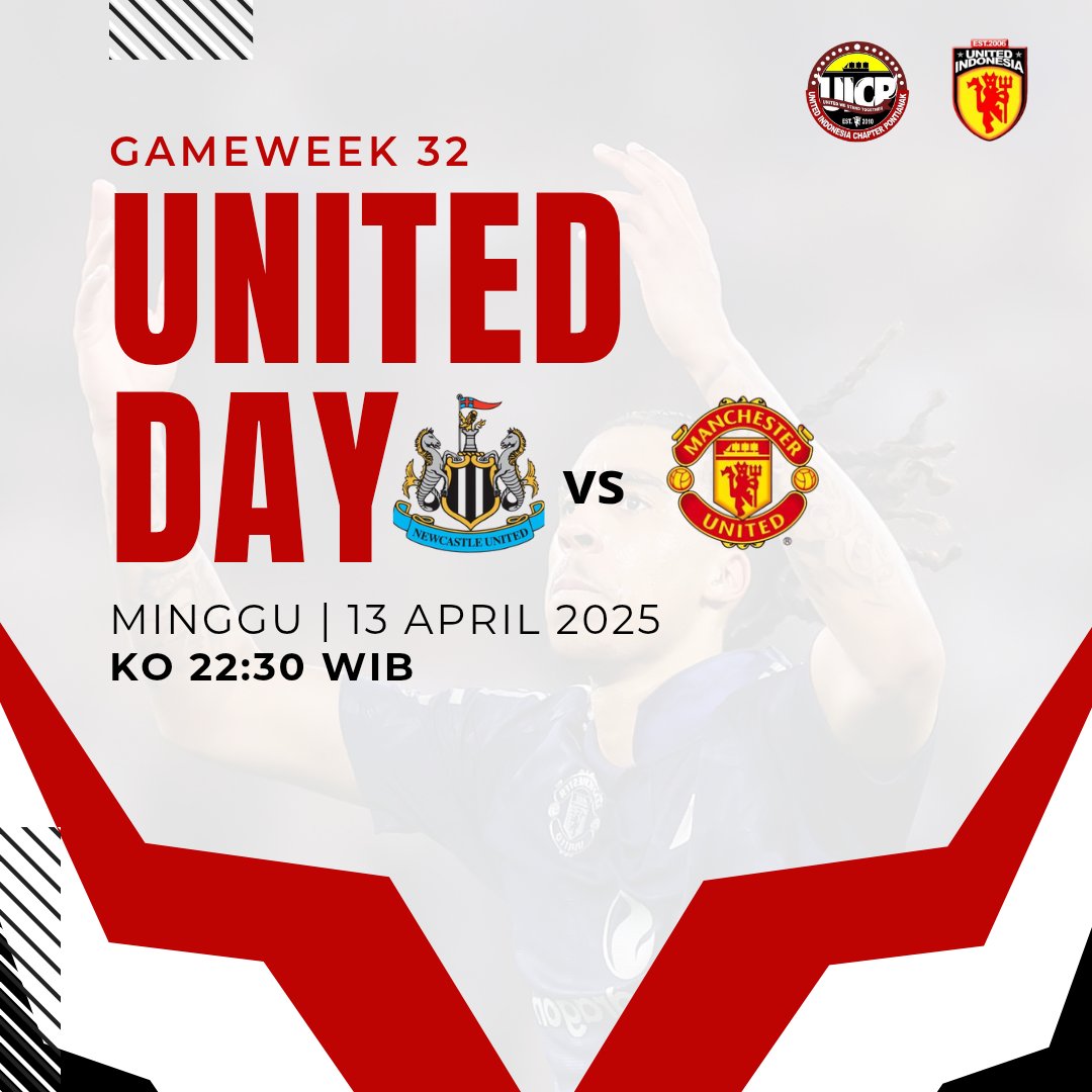 UNITED DAY 🔴⚪️⚫️

Newcastle United vs Man United
Minggu 13 April 2025
Kick Off 22:30 WIB