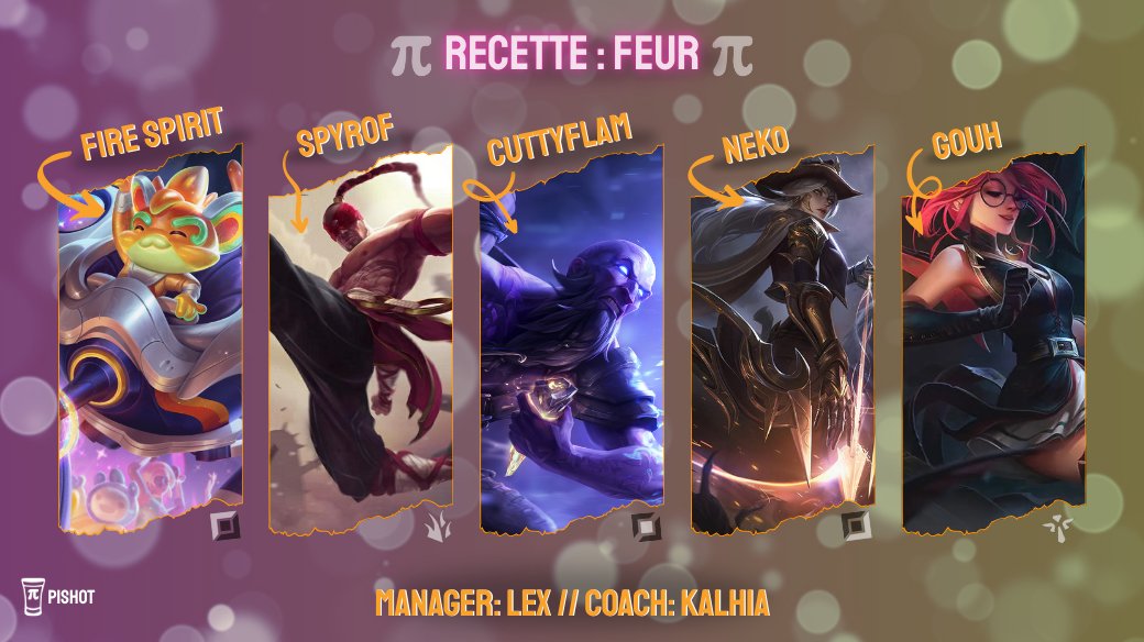 Pishot (@pishotesports) on Twitter photo Voici l'équipe qui va représenter Pishot à la GA 💪
Evidemment, les matchs de Pishot seront diffusé du point de vue de <a href="/Hugoite/">PST Gouh 🇫🇷</a> sur la chaîne Pishot le 19 avril à partir de 9h-10h (Lien en bio) Voici l'équipe qui va représenter Pishot à la GA 💪
Evidemment, les matchs de Pishot seront diffusé du point de vue de <a href="/Hugoite/">PST Gouh 🇫🇷</a> sur la chaîne Pishot le 19 avril à partir de 9h-10h (Lien en bio)