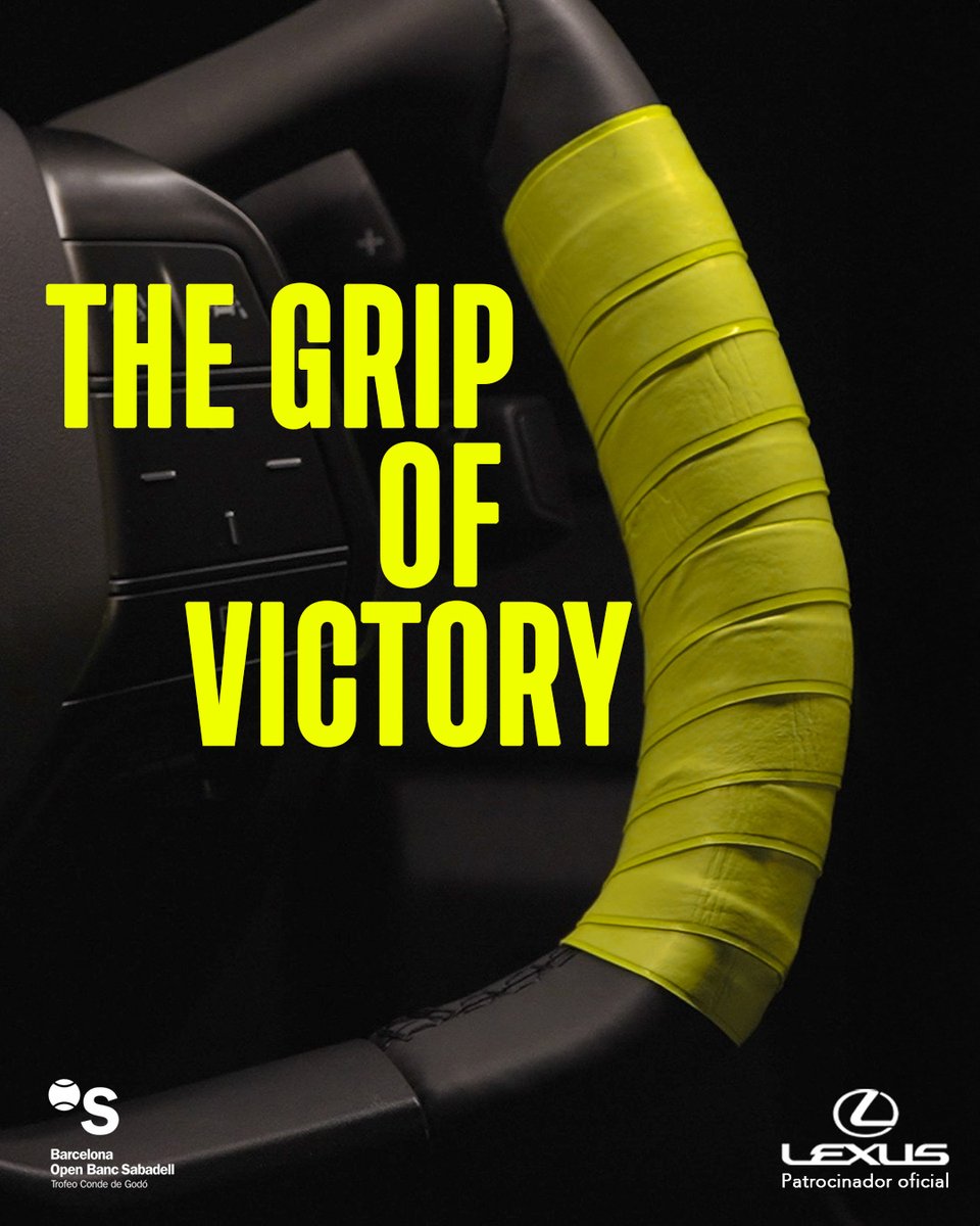 LexusSpain's tweet photo. Todo el control, precisión y estilo del One Motion Grip en @bcnopenbs #TheGripOfVictory #OneMotionGrip #LexusRZ #bcnopenbs #LexusElectrified https://t.co/fGRb9dsZpo