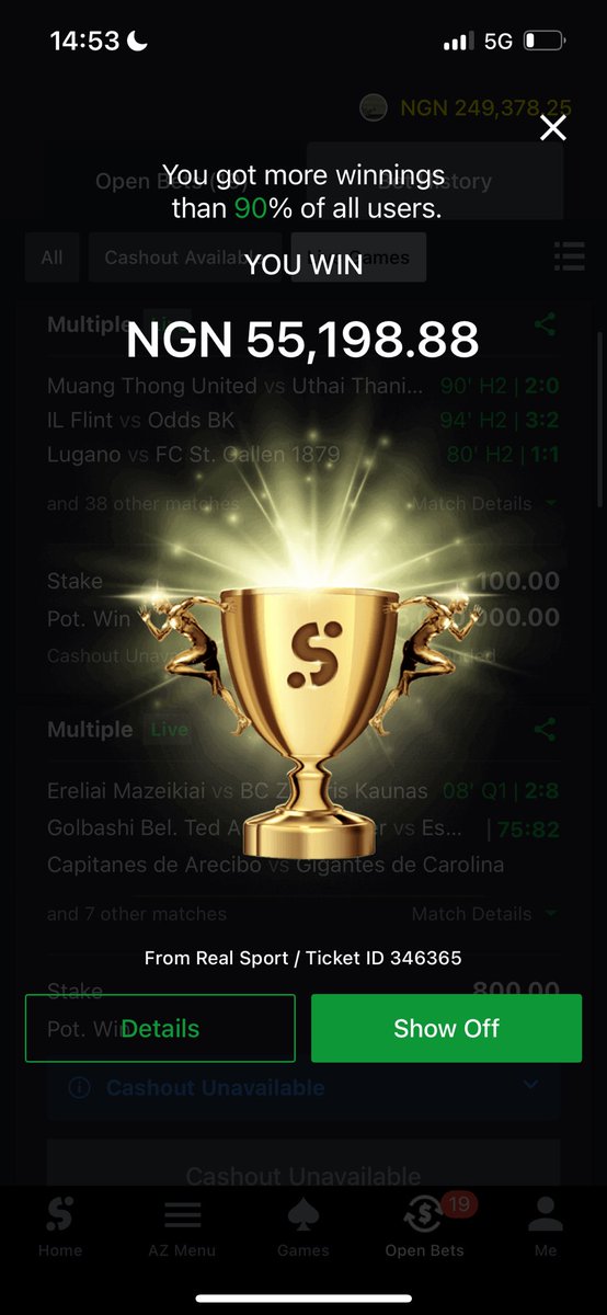 zenetocmd's tweet photo. Bro I won this shit back to back lol 😂 I lost so much yesterday na why I no put better money 🤦🏻I hate the fact that I won alone🥲then again una no de play my games lol  big shout to those that believe in me men like @jaytips01 @LandLord011 https://t.co/N5hljjTkV3