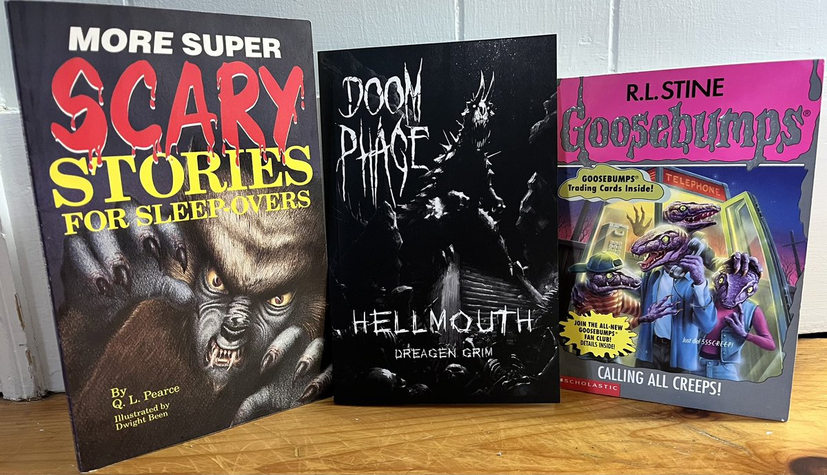 GrimThrall's tweet photo. Keep growing your Creature Feature book collection and preorder Doom Phage: Hellmouth on amazon and add it to your 90’s Horror book collection!
https://t.co/FHThnUdqea
Art by https://t.co/oDWwgwmrmL
#doomphage #horror #paleohorror #horrorbooks #dinosaur #dinosaurs https://t.co/Wtu1Q5swqq