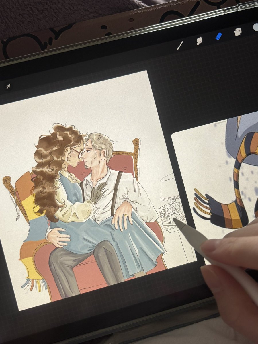 mooncakemin's tweet photo. it’s been over a year since i’ve drawn properly :’) but i recently read the mirror visitors series and i just couldn’t resist drawing ophelia &amp; thorn! https://t.co/czgFIOIp6I
