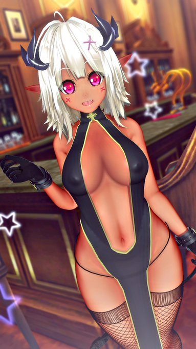 一部の人に人気のある小悪魔褐色サキュバスうちのこアカーシャちゃんです #COM3D2