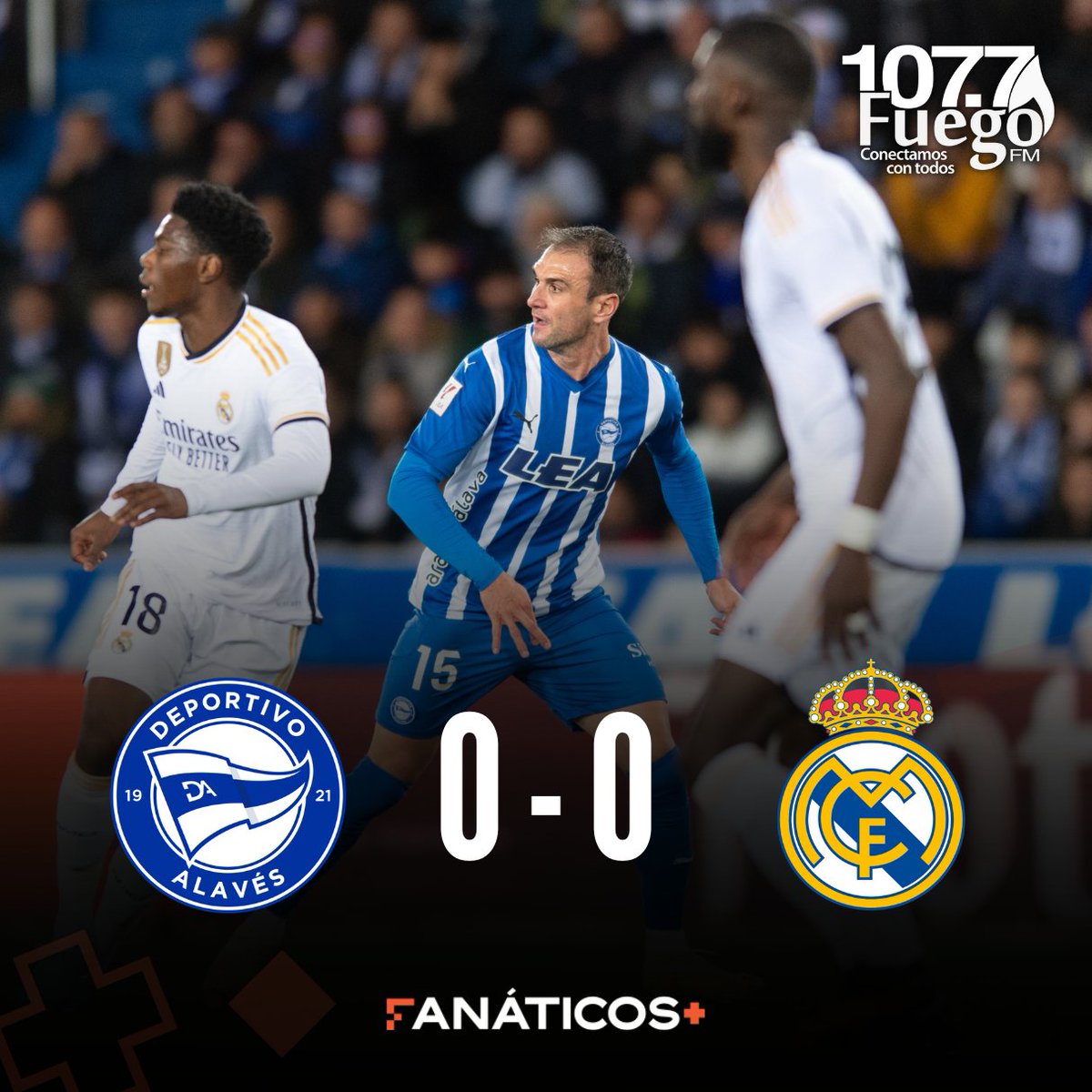 107.7 Fuego GMV (@1077fuego) on Twitter photo #FanáticosLaLiga | El Deportivo Alavés recibe en casa al poderoso Real Madrid, que llega urgido de puntos para seguir en la pelea desde el segundo lugar de la tabla.
📻 No te pierdas la emoción minuto a minuto con la narración de Roberto Avelar por Radio Fuego 107.7 FM 🔥 #FanáticosLaLiga | El Deportivo Alavés recibe en casa al poderoso Real Madrid, que llega urgido de puntos para seguir en la pelea desde el segundo lugar de la tabla.
📻 No te pierdas la emoción minuto a minuto con la narración de Roberto Avelar por Radio Fuego 107.7 FM 🔥