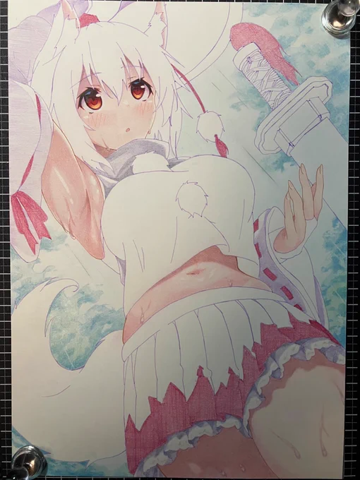 椛さん進捗報告。途中で何箇所かやり直していたため、髪どころか服すら終わりませんでした。今週は平日が忙しいので、完成は次の土日あたりの予定です。 