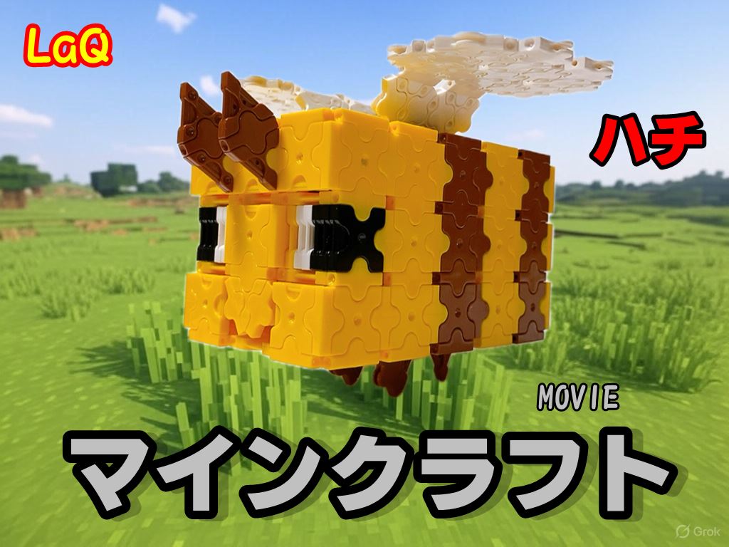 知育ブロック #LaQ を使ってマインクラフトの【ハチ】を作ってみました