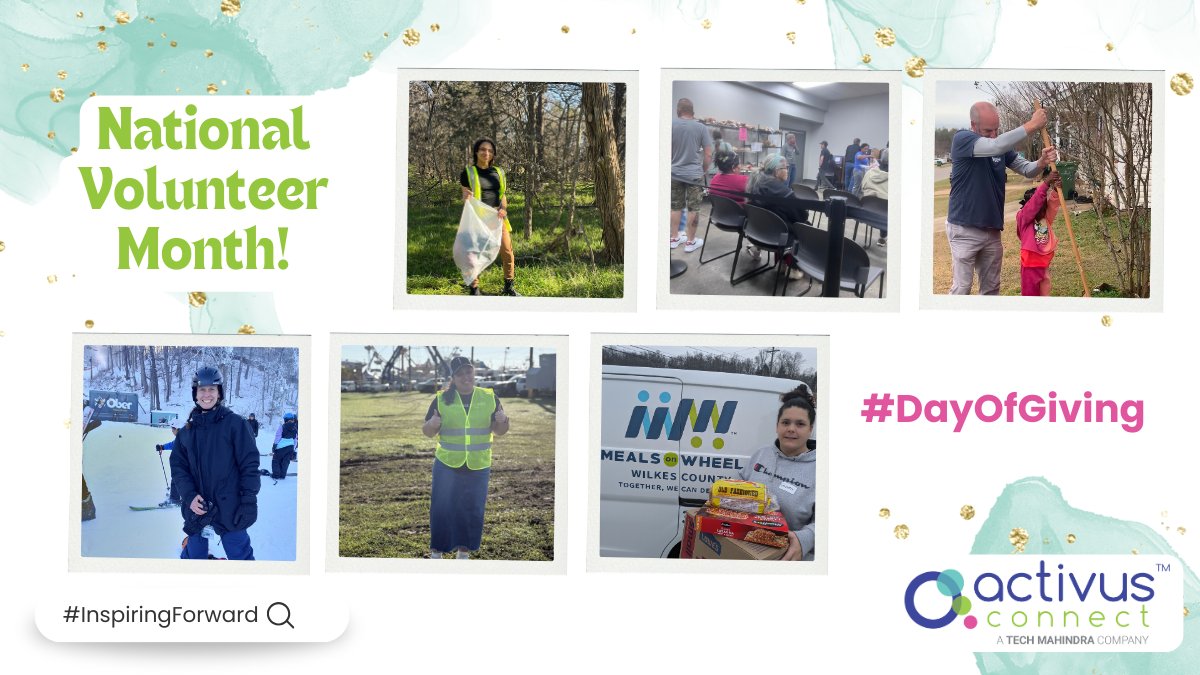ActivusConnect's tweet photo. Happy #NationalVolunteerMonth! We're proud to honor our incredible team members who passionately give their time to meaningful causes through our #DayofGiving initiative.

Discover how we're #InspiringForward - https://t.co/XScrqko3iH

Stay tuned for upcoming stories! https://t.co/4X2rdAm81q