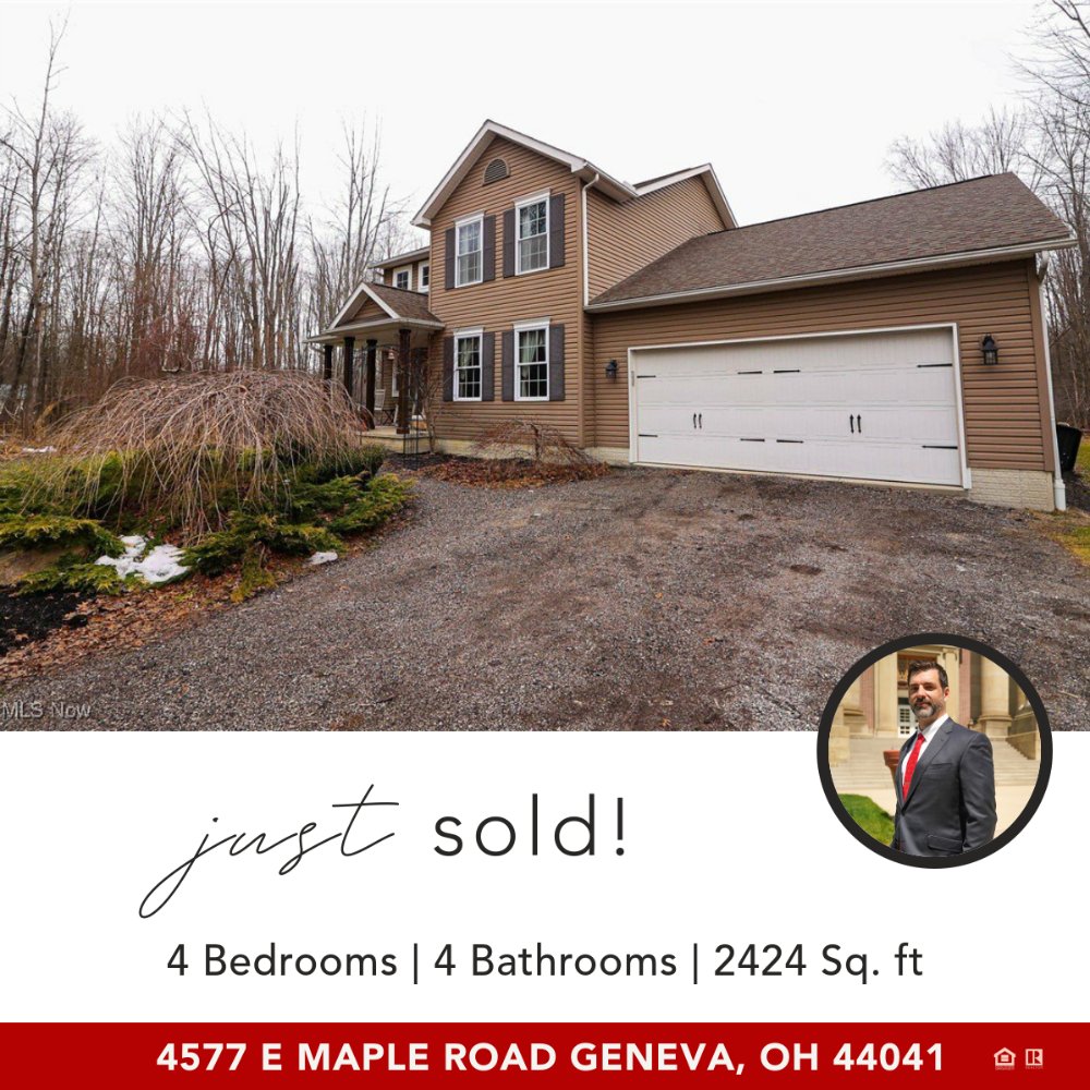 MrDudziak's tweet image. 🔑 SOLD | 4577 E Maple Rd, Geneva, OH
My sellers built this home and raised their family here — now they’re off to the NEW home of their dreams just 9 minutes away 🏡

Honored to be part of their next chapter.
📲 #TopShelfRealEstate #SoldInGeneva #NewChapters #RealEstateWithHeart