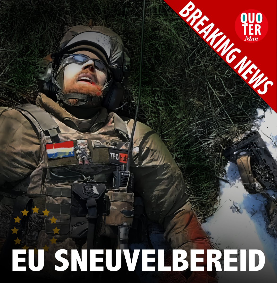 Quoter_Man's tweet image. EEN OPEN BRIEF AAN RUBEN BREKELMANS
(Met dank aan Michel Mulder)
Beste Ruben,
Je staat daar altijd zo ferm. Strak in de houding, strak in de boodschap. Veilig achter je microfoon, veilig in het parlement, veilig in het narratief. Rusland is de vijand. Oorlog is onvermijdelijk. En…