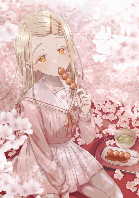 お花見×みたらし団子 #学マスFA #篠澤広