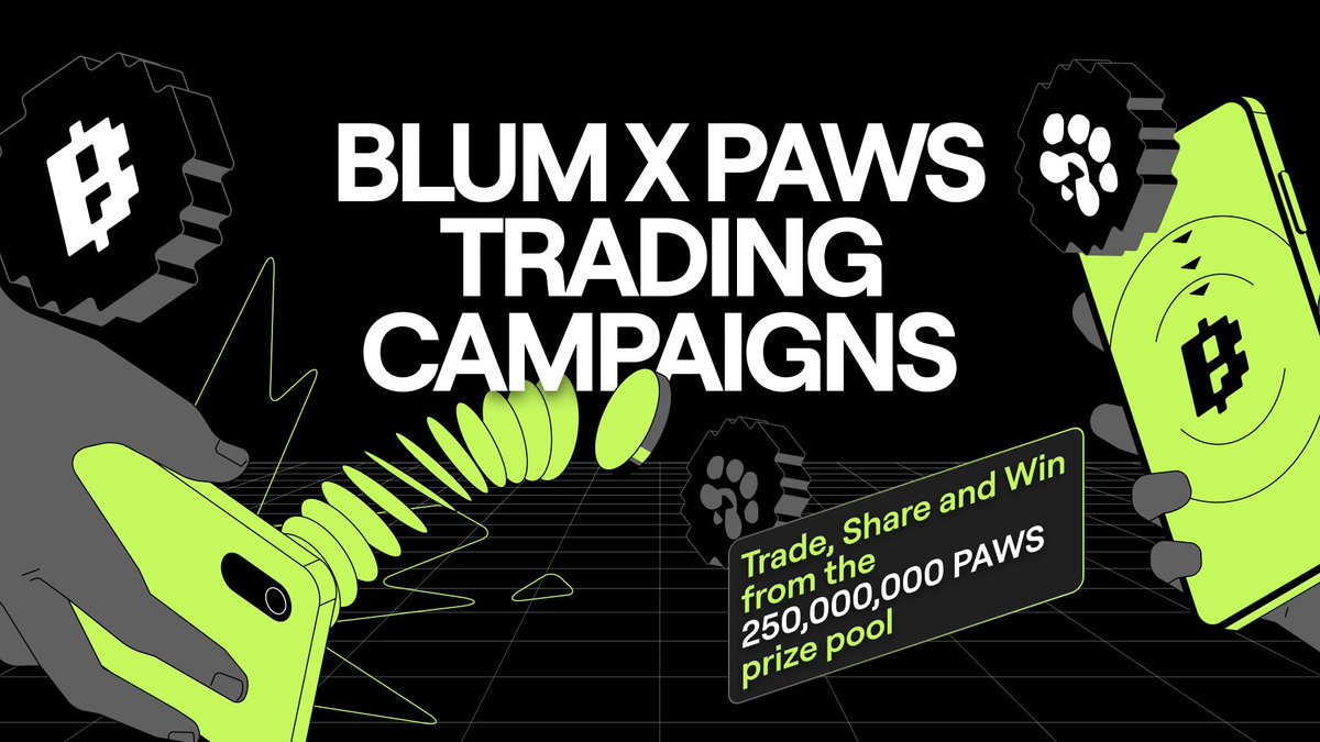 blumcrypto's tweet photo. PAWS Trading Campaign is back – 250M $PAWS in prizes! 🐾

⚡Trade to top the leaderboard
⚡Be among the first 500 traders for flash rewards
⚡Go viral, win more in the community challenge

📅 April 16–30 https://t.co/mvr20jSBjT