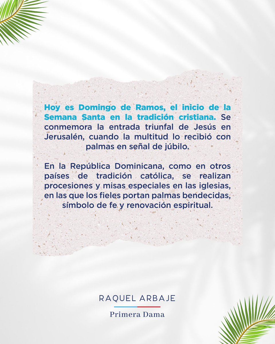 raquelarbaje's tweet photo. Hoy, Domingo de Ramos, abrimos la Semana Santa con fe y recogimiento. Es un día para acompañar a Jesús con humildad y también para elevar nuestras oraciones por las almas que han partido recientemente, así como por el consuelo de sus seres queridos. Que el amor, la paz y la esperanza habiten en nuestros corazones, y que este tiempo nos inspire a vivir con más compasión y solidaridad.
