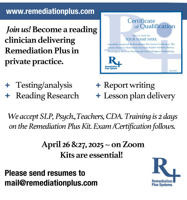 RplusDyslexia's tweet photo. #ScienceofReading is an honourable endeavour!
However, it’s not helpful to the families whose children are stuck in the system.
At #Remediationplus our mission is to develop practices for children left behind!
Start your own reading clinic!
We love to see them in communities! https://t.co/riq9MpeAb8