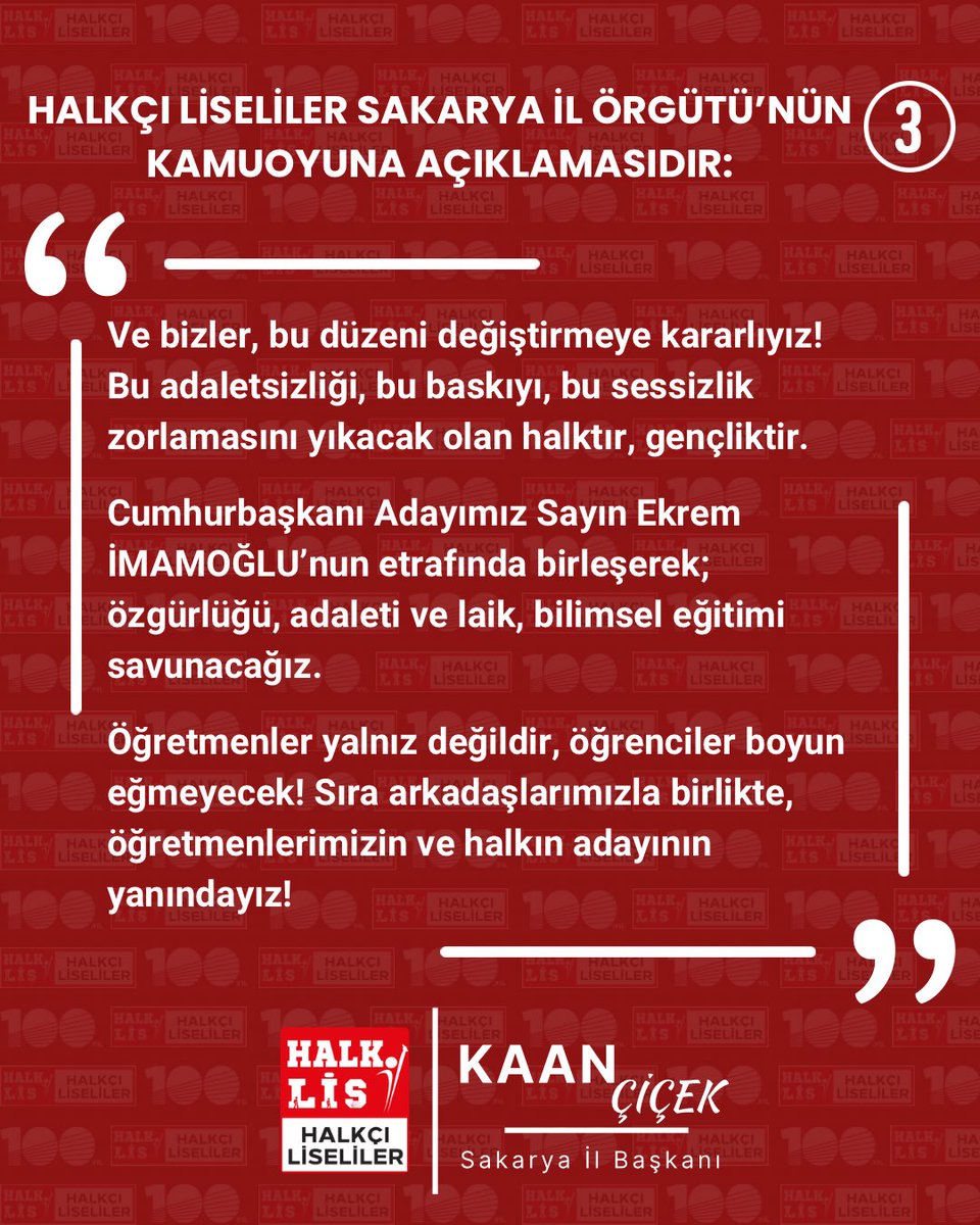 Kurtuluş Yok Tek Başına, Ya Hep Beraber Ya Hiç Birimiz!