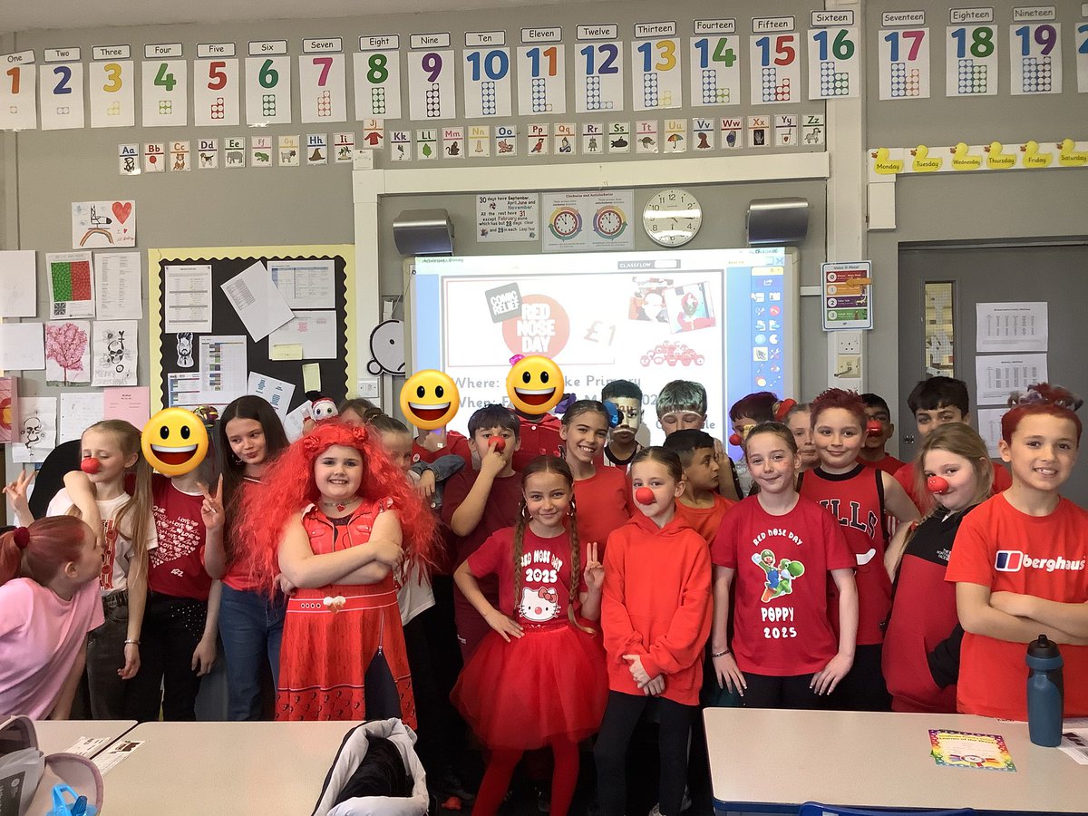 Mr___Mills's tweet photo. Y4TM celebrating #ComicRelief #RedNoseDay 🔴🔴 https://t.co/9ZyJCpUysC