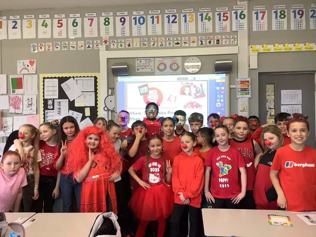 Mr___Mills's tweet photo. Y4TM celebrating #ComicRelief #RedNoseDay 🔴🔴 https://t.co/9ZyJCpUysC