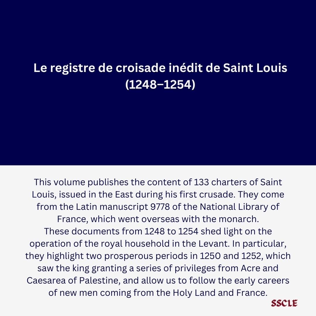 latineast's tweet photo. 🎉📖 #newrelease by Pierre-Vincent Claverie!

Pierre-Vincent Claverie, Le registre de croisade inédit de Saint Louis (1248–1254) (Brill), April 2025

https://t.co/f5xme33QZ9

#latineast #middleages #crusades #crusade #academia #scholarship #sscle #latineast #newbook #historian https://t.co/ELevaDtEiw