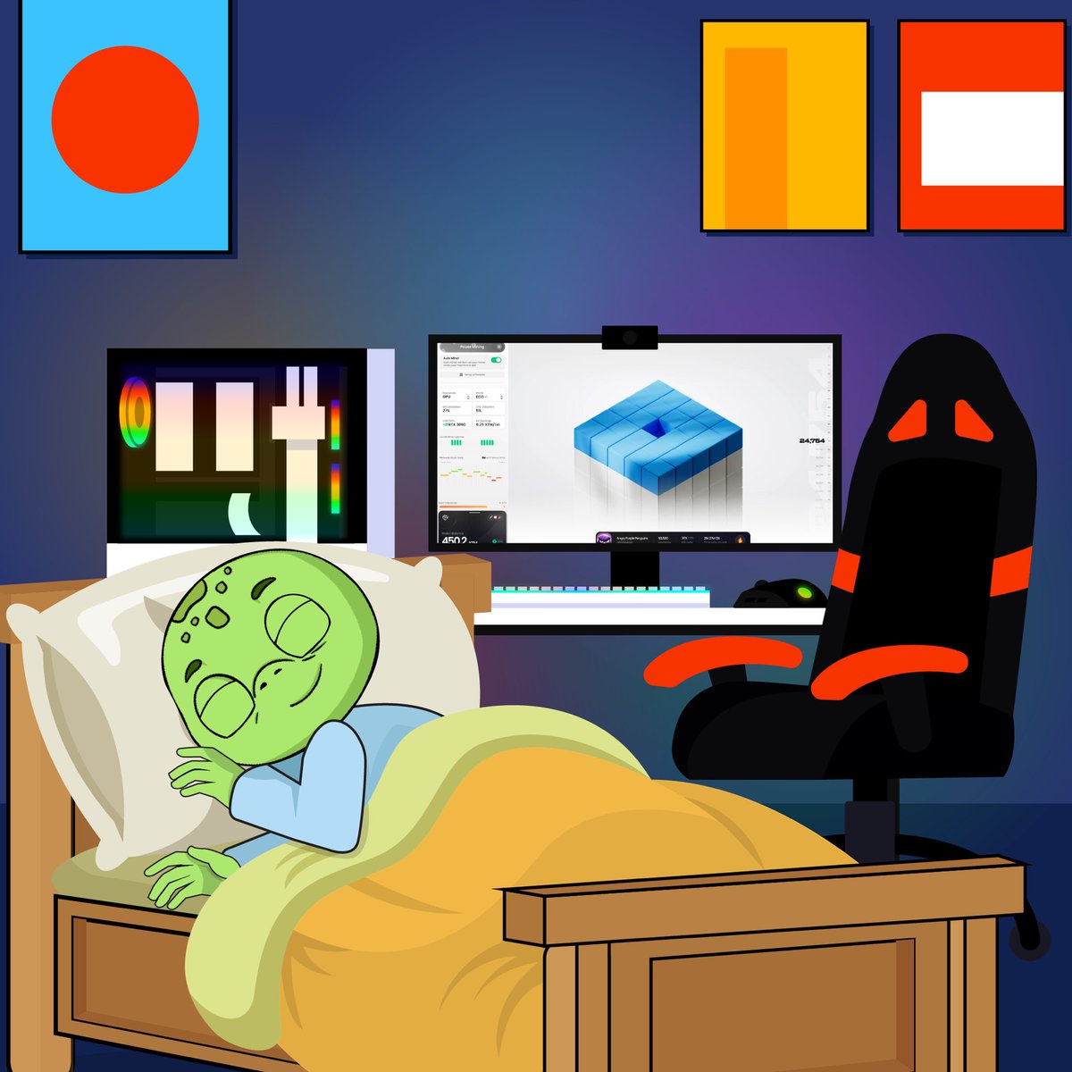 Sleeping in on a Sunday morning while my PC does all the work for me 😴