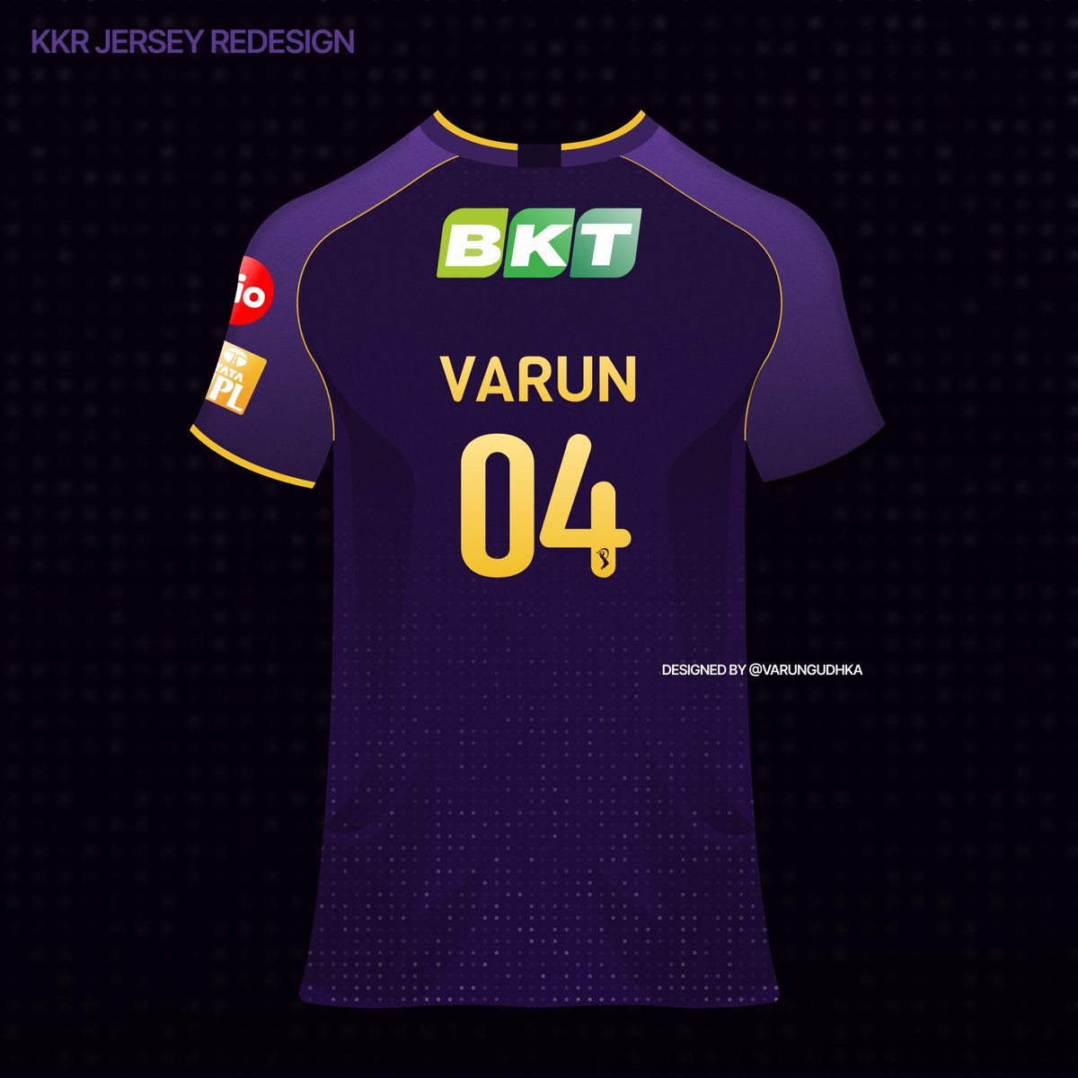 got bored this afternoon, so I redesigned <a href="/KKRiders/">KolkataKnightRiders</a> jersey

went with a minimalist approach compared to the current one which has way too many elements

also made <a href="/adidas/">adidas</a> their kit partner because why not?
