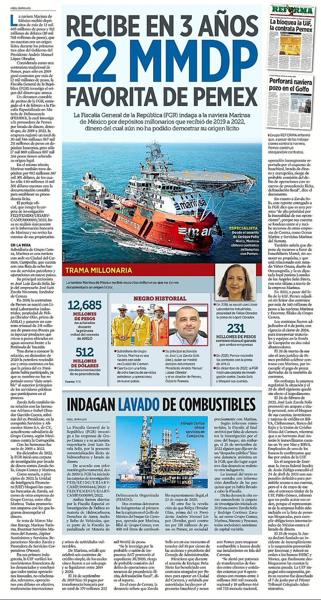 Melissa_Bely's tweet photo. 💥 PACATELAS 💥 

¡ Otro escándalo de CORRUPCIÓN en Pemex !

Le va a dar la CHIRIPIORCA al infeliz viejo

¿Y que creen? 

Su prima Felipa y dos sobrinas, están relacionada con las transas por más de 22 mil MILLONES de pesos

¿Ahora se explican porqué está escondido?

He aquí el reportaje completo

👇