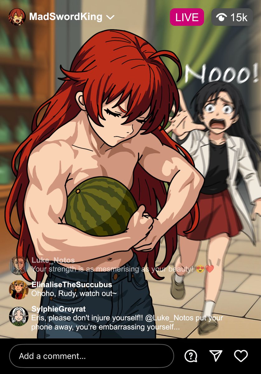 egg_pitou's tweet photo. Eris steals Nanahoshi's watermelon! 🍉😲 Inspired by @khyleri's works 😁

#erisgreyrat 
#MushokuTensei 
#nanahoshiart 
#musculargirls 
#エリスグレイラット
#無職転生 https://t.co/2TQG8jdtC6