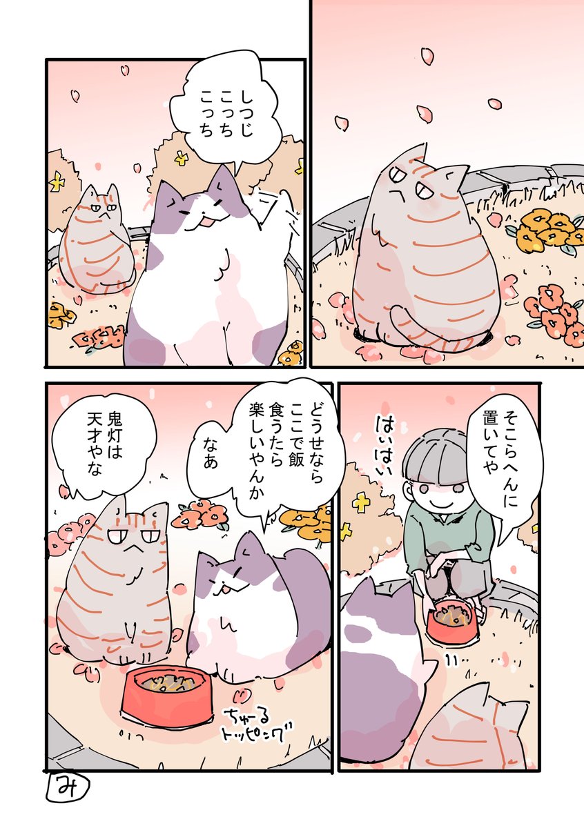 週末ねこねこマンガ #N機関 『花も団子も💗🍡🌸🐾』 春はお出かけ日和