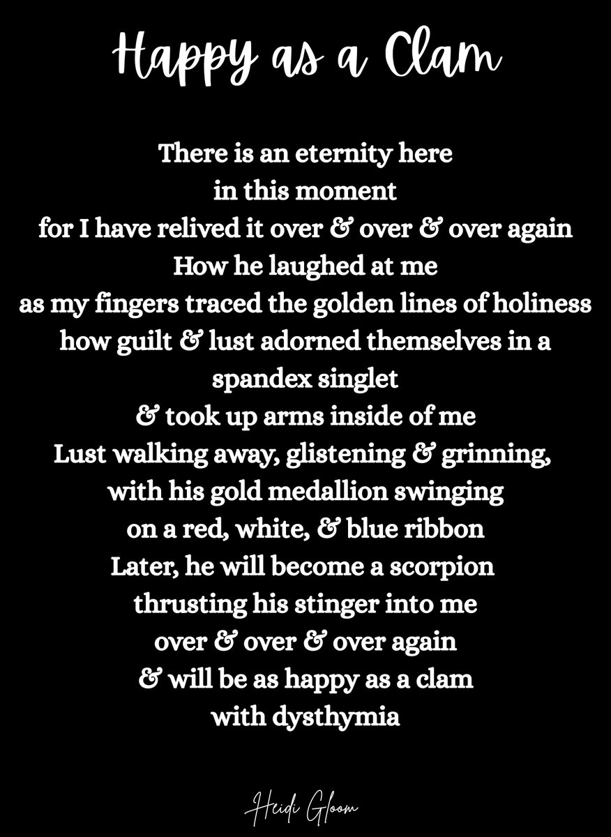 HMNolanbooks's tweet photo. There is an eternity here
in this moment
for I have #relived it over & over & over again
How he laughed at me
as my fingers traced the golden lines of holiness
how guilt & lust adorned themselves in a shiny spandex singlet
& took up arms inside of me
#vss365 #relive #poetry https://t.co/gDEXxoJVXP