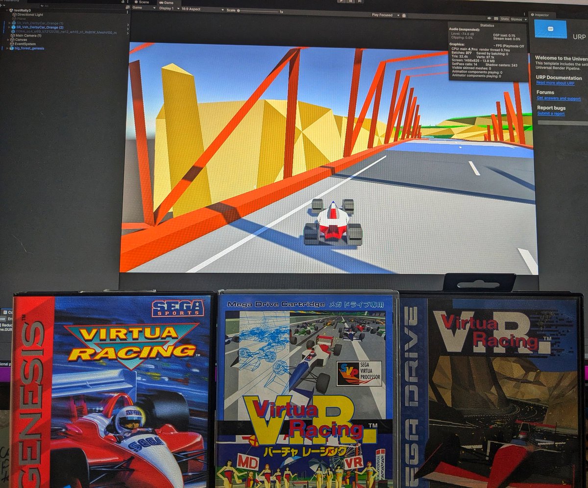 JAL90001's tweet photo. Volvemos a encontrarnos amigo🥰!!  Programando al estilo de los 90's, en motores modernos #virtuaracing #megadrive #genesis #sega #unity #programando https://t.co/nJkqdpmMoN