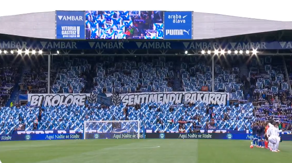 GradaBpro's tweet photo. Mendizorroza. Otro día más en la oficial.

Lo de la afición del @Alaves tifando jornada tras jornada. https://t.co/AR5d5SCVCB