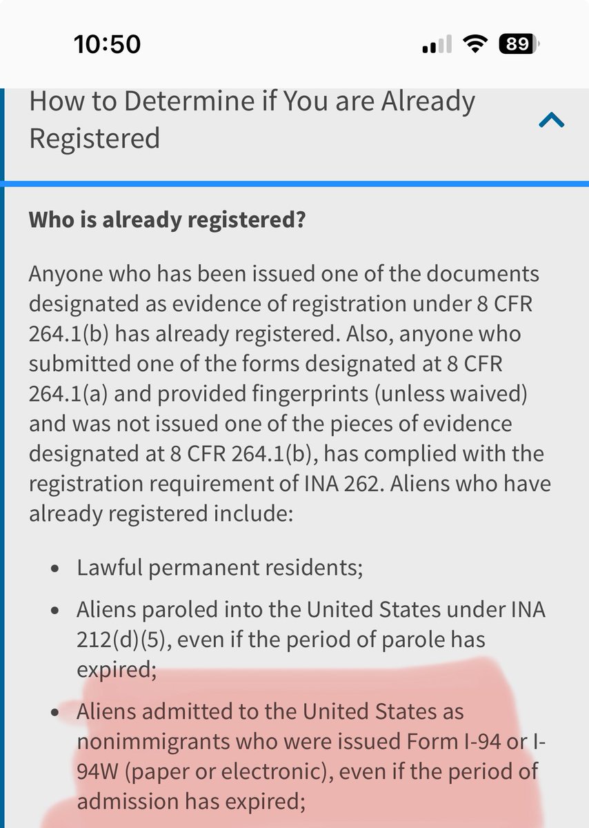 mavayr's tweet photo. @barnyboatman @dklappin It’s just a sound bite from something that doesn’t apply to you 😉ESTA counts as registration https://t.co/A9m1y0eknb