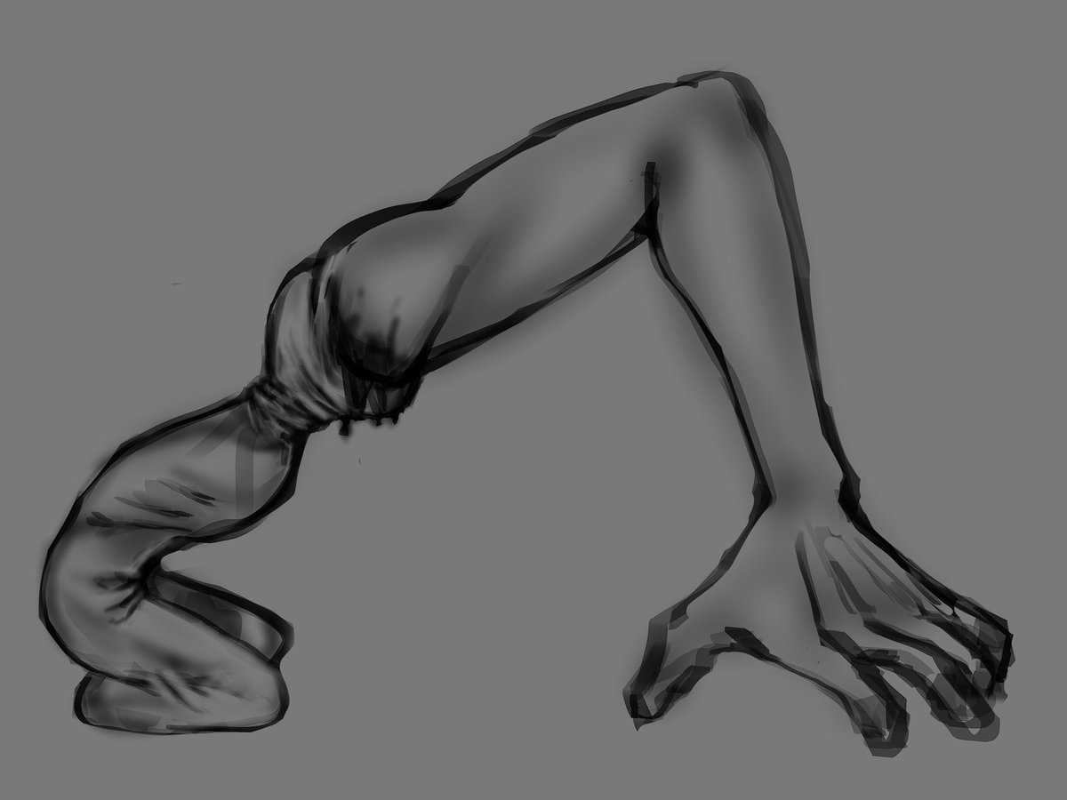 after playing silent hill 2 remake i thought about what kinds of monsters could terrorize me if i was in silent hill

so i tried to design a couple of those

#silenthill #silenthill2 #bodyhorror