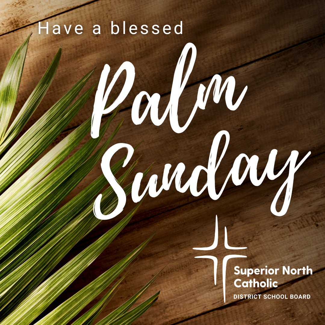 Wishing you a peaceful and reflective Palm Sunday. May this day bring hope, faith, and renewal as we enter Holy Week. #SNCDSB