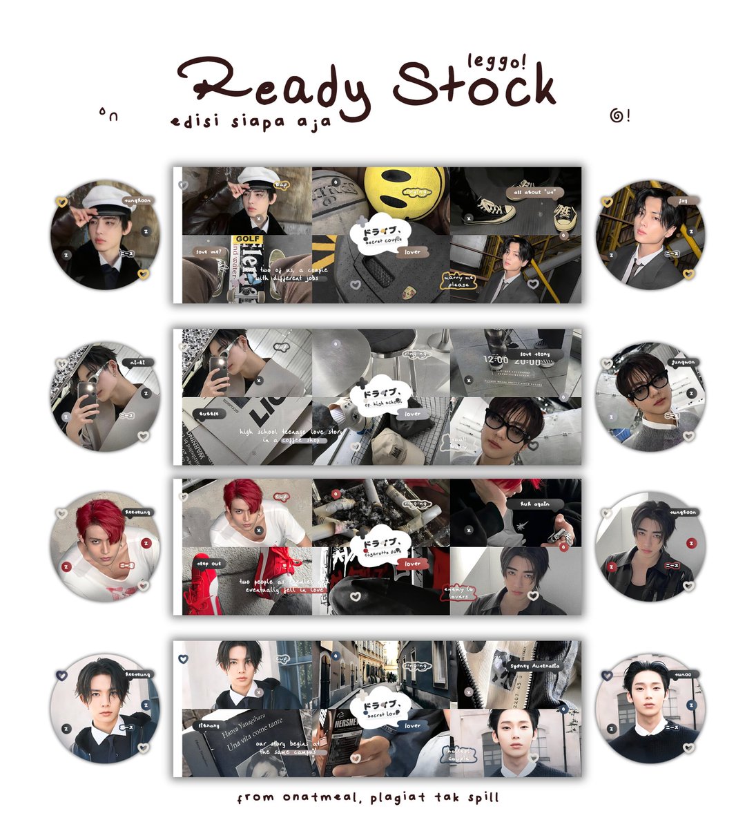 retweet are appreciated!!

hallo.. kembali (lagi) bersama onatmeal membawa 32 rs alias ready stock layout couple bxb bxg gxg yang aduh gatau liat aja ya ada siapa aja, bisa dijemput di jam 20.00 malam ini! info lanjutannya ada dibawah ok

#zonauang