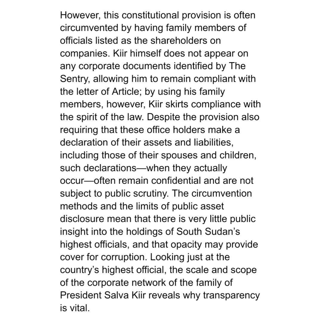 nzinga_words's tweet photo. Thread:
1/2- Salva Kiir Mayardit has turned the government of South Sudan into a family business. They have looted billions in resources since the countries independence, contributed to environmental degradation, and have committed mass atrocities and ethnic cleansing. #FreeSS https://t.co/NnrP86BuYE