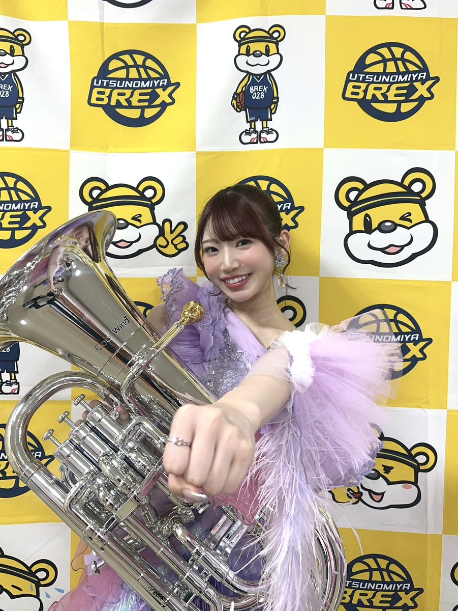 SEINA_euph's tweet photo. #宇都宮ブレックス さん地区優勝
おめでとうございます🏀

すっごく熱くて優しい会場にシーオンも楽しくパフォーマンス出来ました！バスケ見るの楽しすぎたね！これからも応援します！

チューバでもホルンでもなく、ユーフォニアムの聖奈です☺️ https://t.co/52Kq4BzCWA