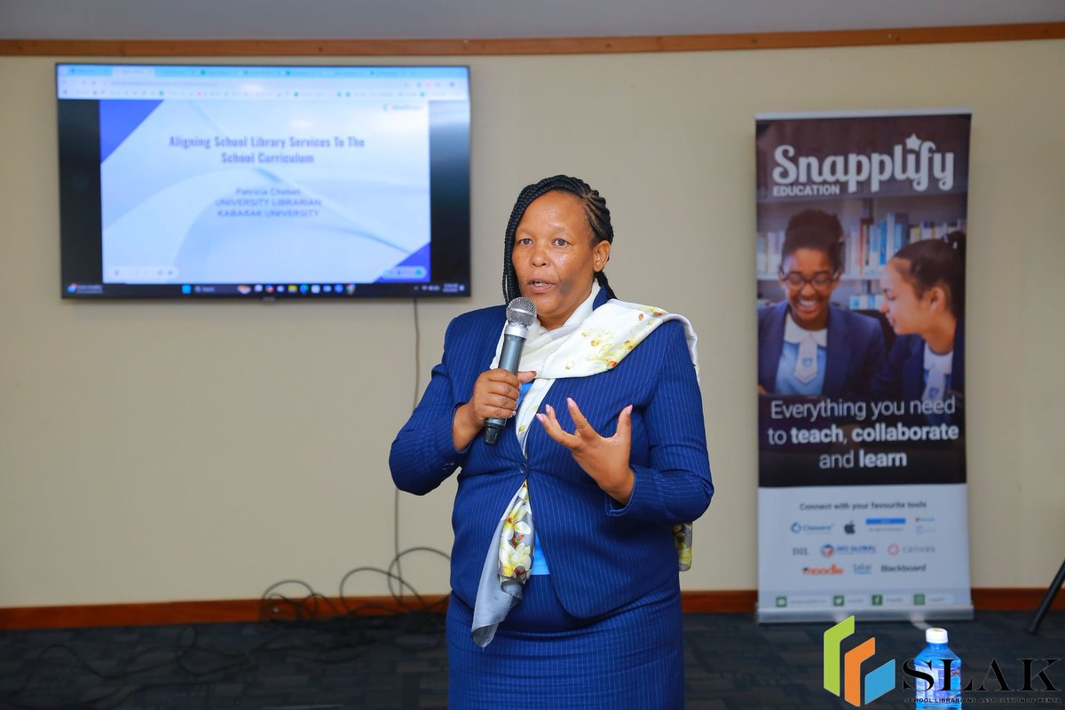 schlibrarianske's tweet photo. In a powerful session, Mrs. Patricia Chebet, University Librarian at Kabarak University, highlighted the importance of aligning school library services with the school curriculum. 

#SLAKatThikaGreenGolf
#SLAKWorkshop https://t.co/Iwh6VdqCXp