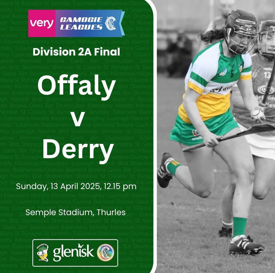 CarrigCLG's tweet photo. Best of luck to Aoife Hoctor, Aoife O'Donovan, Caoimhe O'Donovan, Cathy Fogarty, Megan King &amp; the Offaly camogie team in the league final today. https://t.co/m5Rqvy5BPg