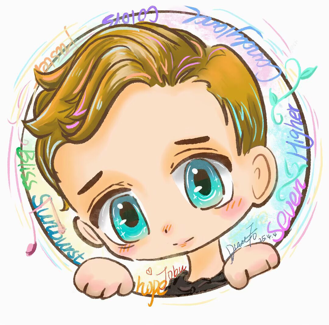 Dinalovestobu's tweet photo. I have drawn my favorite music producer who is really really great! @tobuofficial 
(This pic was made by me after I listened to the Candyland, this song is so sweet🌈🥰 https://t.co/kFj3kl85co