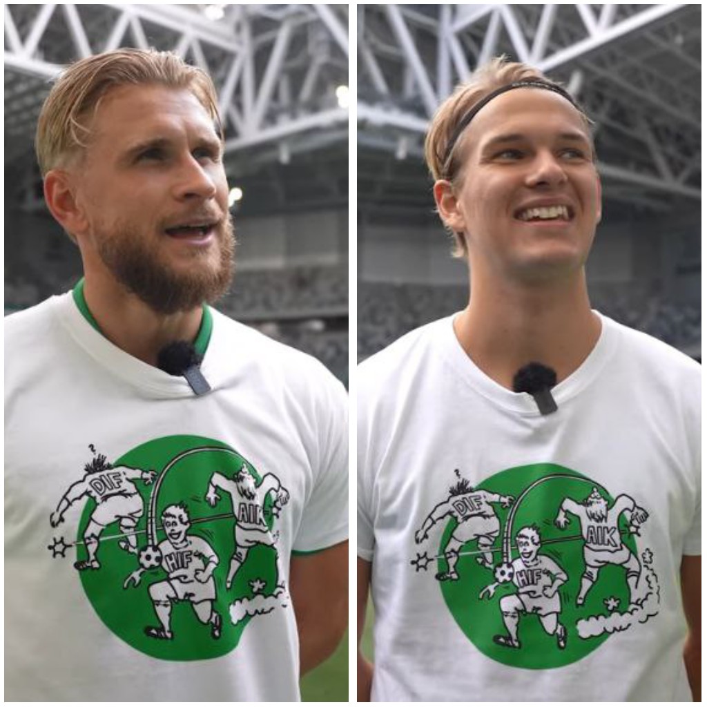 T-shirten med motivet från premiären säljs idag bakom norra nedre. S-XXL, 250 kr. Forza! #Bajen