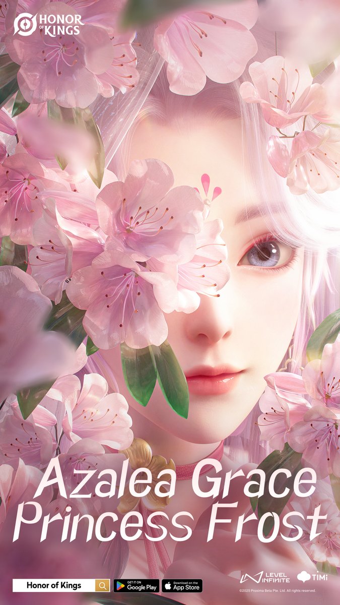HonorOfKings's tweet photo. ⛰️Though my body is burdened with snow, my heart soars peyond the mountains.
🌸Princess Frost's skin, Azalea Grace, is available for a limited time.
Download Honor of Kings now!
👉https://t.co/4GRLTKAxMI
#HonorofKings #HOK #NewSkin #FlourishingFlora #PrincessFrost #AzaleaGrace https://t.co/wEYnQ9dRlO