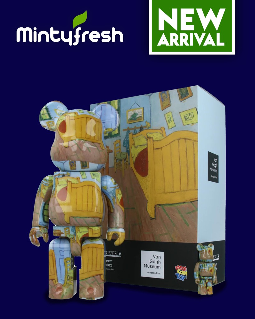 The 400% &amp; 100% Bearbrick set – Van Gogh (The Bedroom) is available on our website!! Order yours now at mintyfresh.eu!⁠
⁠
#Designertoys #ArtToys #VinylToys #ArtToy #Hypebeast #toyart #toystagram #collectibles #highsnobiety #bearbrick