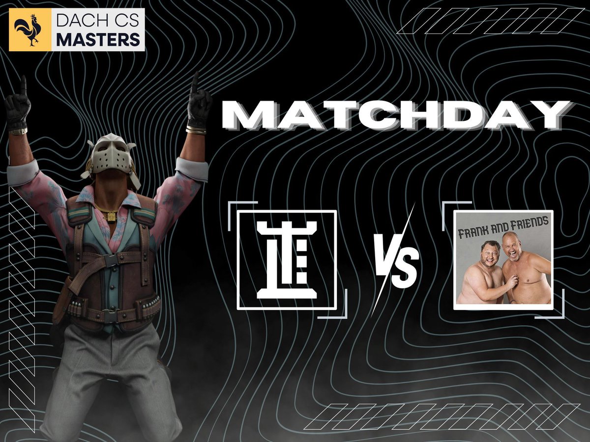 [#MatchDay]
-Spieltag 6- 

Heute um 18:00 Uhr geht es gegen Frank and Friends!

Kommt in den Cast und macht lärm im Chat! 👀 

Den Cast heute hat sich <a href="/dachcs/">DACH CS Masters</a> geschnappt!

🎥 twitch.tv/dachcs

#TLE #DACHCSMasters #Esport #CS2
 
Graphic by <a href="/Peepolein/">Peepo :)</a>