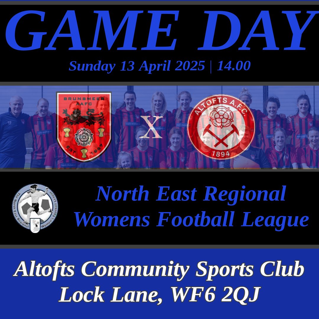 BrunsmeerAWFC's tweet photo. 🚨GAME DAY🚨
We head off on the road this afternoon in the @NERWFL as we face @AltoftsLadiesFC
Come along and give the team all your support!
#WakaWaka #UTDAD 🐕🦆 https://t.co/ZgYXdhmJWB