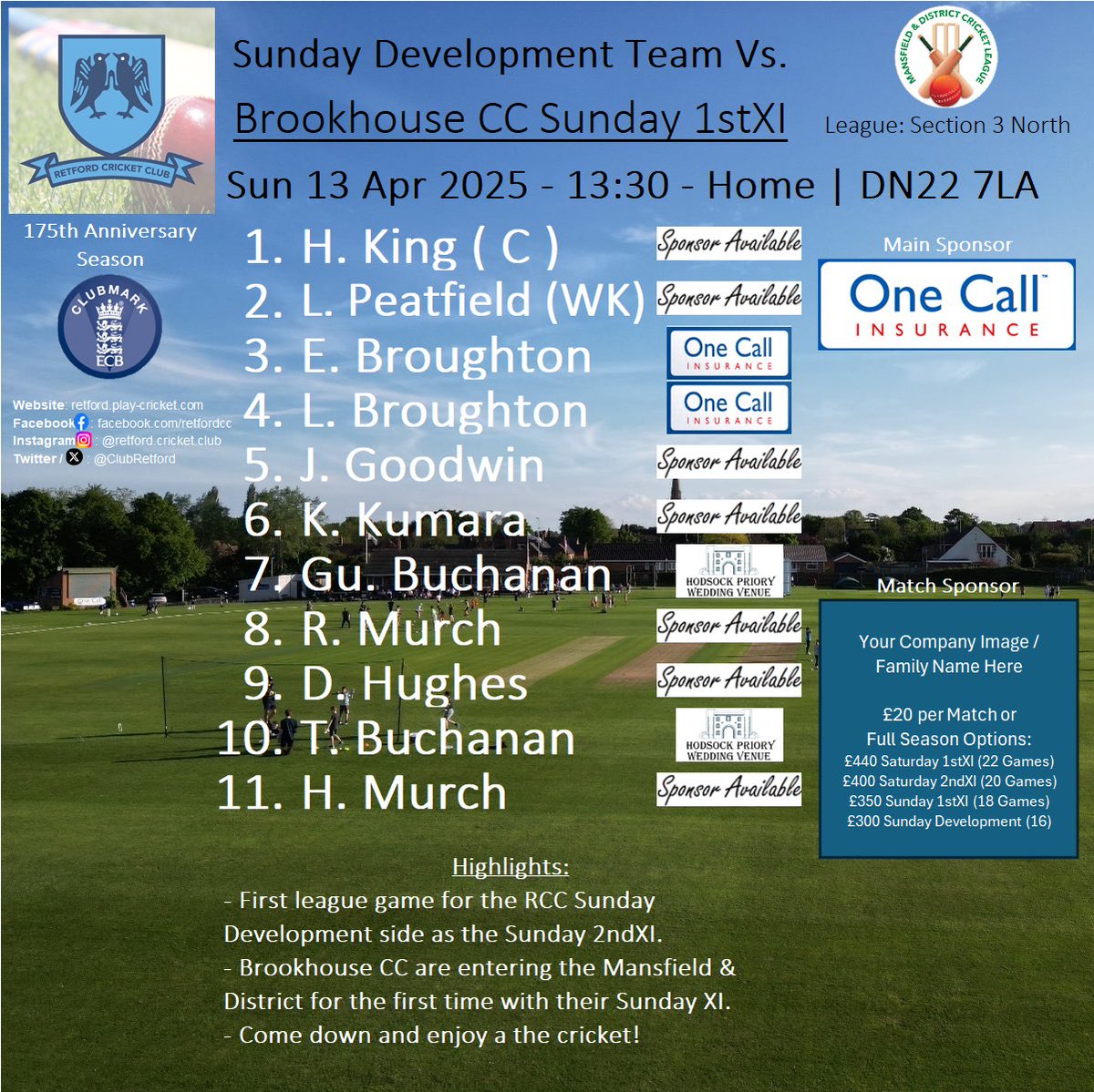 Retford Cricket Club tweet media