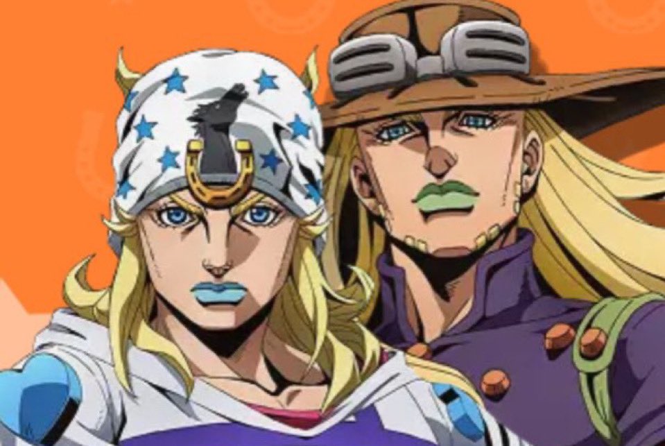 Someone I know said “ I wanna start watching JoJo for SBR because of all the hype, but it’s kinda throwing me off like, why are they all wearing lipstick?”

Oh buddy, that’s the least weird thing you’re gonna see 😭😭

also JoJo isn’t JoJo without their iconic lipstick